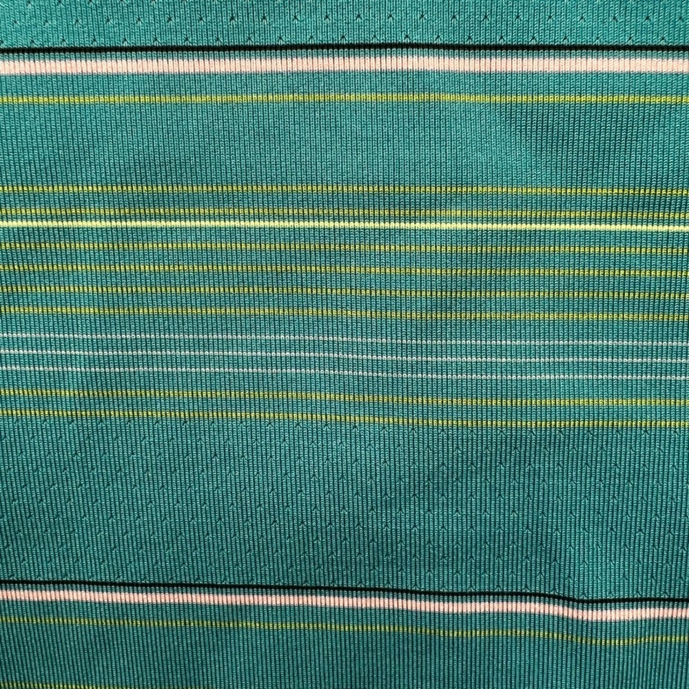 Nike Golf Pebble Beach Dri-FIT Polo Shirt Womens XL Teal Striped 358933-497 - Picture 10 of 10